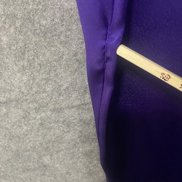 Victorias Secret Gold Label Satin Pajama Set Sz M Purple Crest‎ Lounge Luxury - Picture 8 of 13